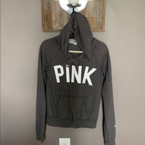 Pink full zip hoodie